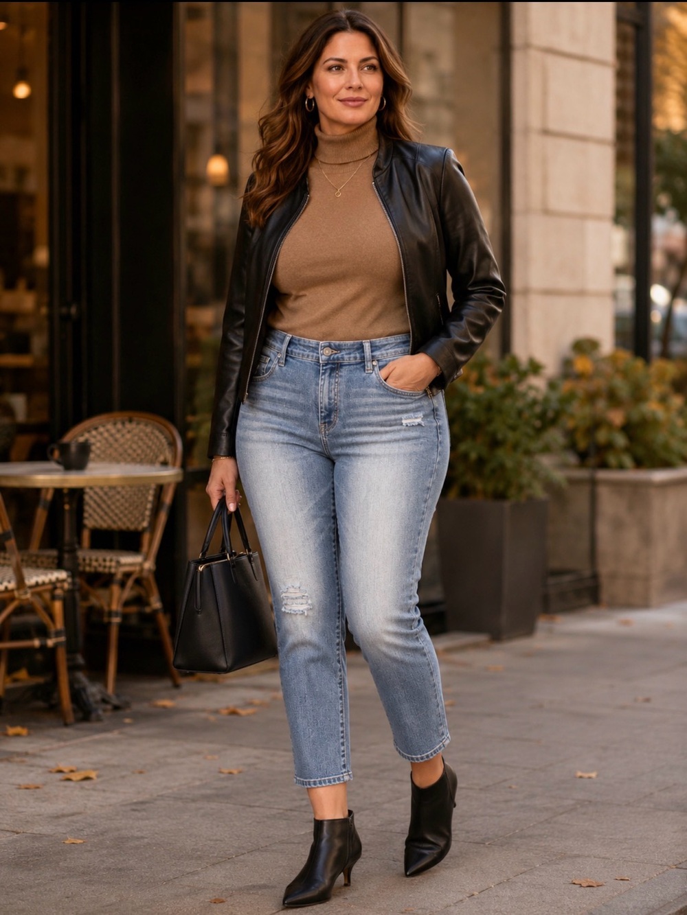 Chico’s So Slimming Girlfriend Crop Jeans US 14 Distressed Light Wash